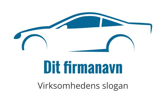 Elegant blå billogo med moderne silhuett