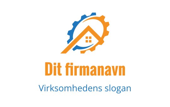 Moderne logo design med et hus i en tannhjulform