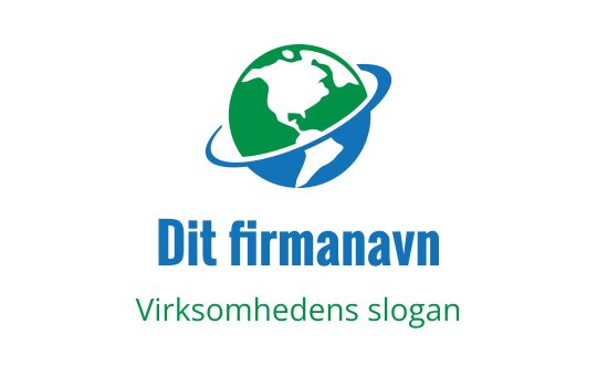 Fargerik globus logo design med blå bane og grønne kontinenter