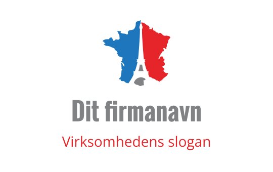 Stilisert logo med Eiffeltårnet og et kart over Frankrike