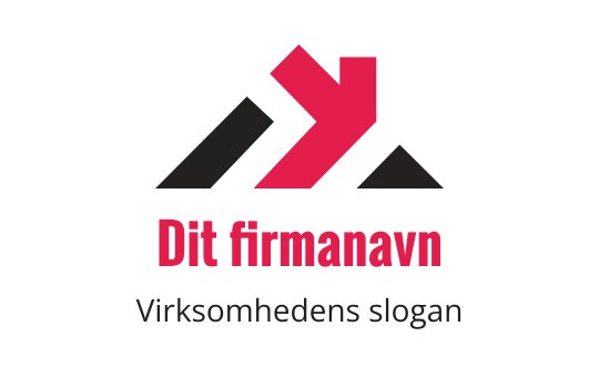 Dynamisk logo design med dristige røde og svarte fjellformer