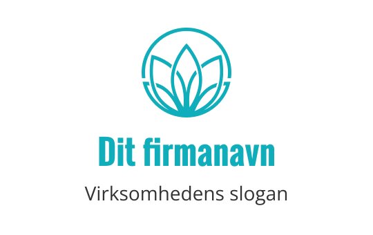 Elegant logo design med en stilisert lotusblomst i teal