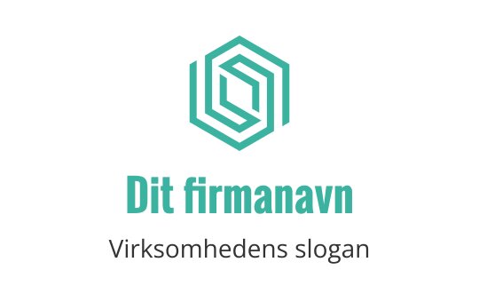 Moderne geometrisk logo design med sammenflettede former i teal