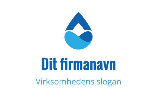 Moderne blå vanndråpe logo design med lagdelte bølger