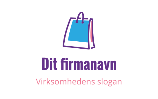 Fargerik handlepose logo design med en moderne, leken stil