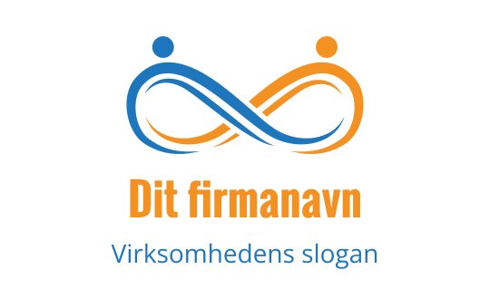 Moderne uendelig logo design med sammenflettede blå og oransje elementer