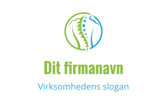 Moderne logo design med en stilisert ryggrad i en sirkelform