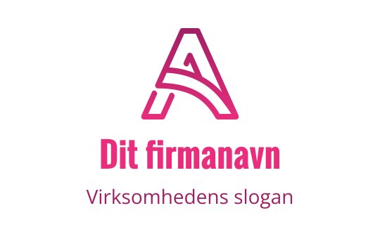 Moderne rosa logo med en stilisert A med kurver