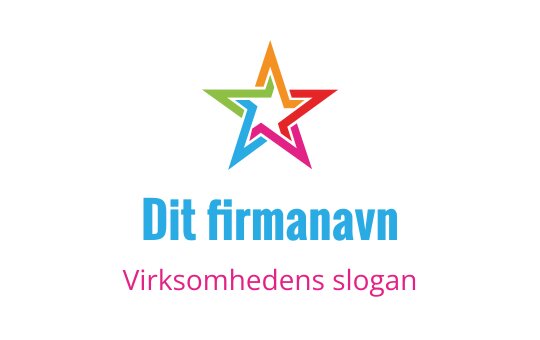 Fargerik stjerne logo design med livlig gradient og fet typografi