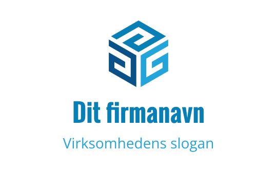 Moderne blå geometrisk logo design med sammenflettede mønstre