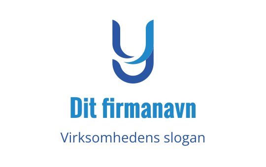 Moderne blå logo med en stilisert bokstav "Y