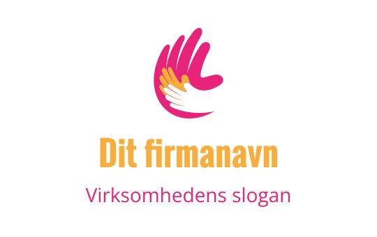 Fargerik logo med en stilisert hånd og støttende hender