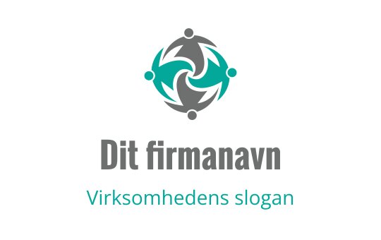 Moderne logo design med sammenkoblede blågrønne og grå former