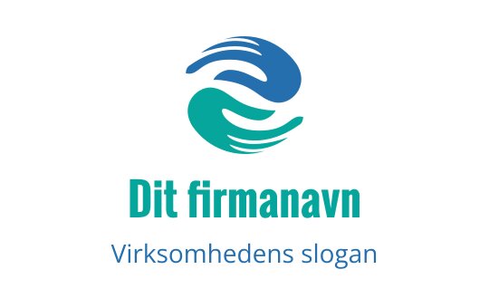 Moderne logo design med flytende blå og grønne bølgeelementer