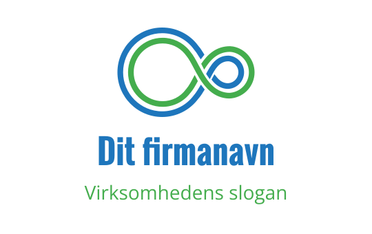 Moderne uendelig logo design med blå og grønne sammenflettede linjer