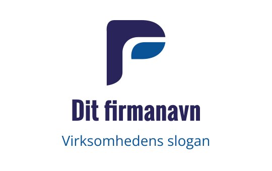 Moderne blå og lilla logo med en stilisert bokstav P
