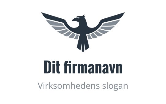 Moderne logo design av en modig ørn med utstrakte vinger i mørkeblå