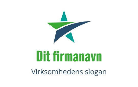 Moderne stjerne logo design med grønne og blå elementer
