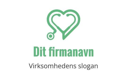Moderne hjerte logo design med et stetoskop i grønt