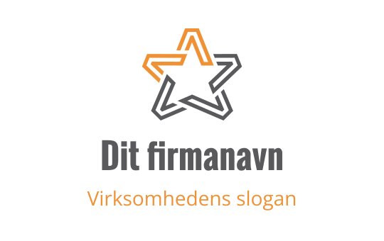 Moderne stjerne logo design med overlappende oransje og grå elementer