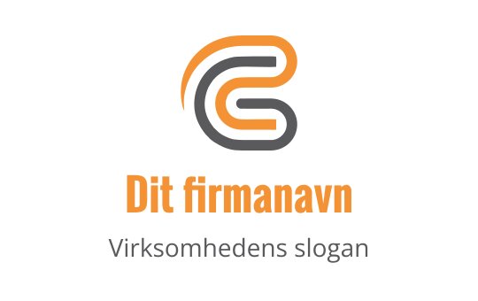 Moderne logo design med sammenflettede oransje og grå former