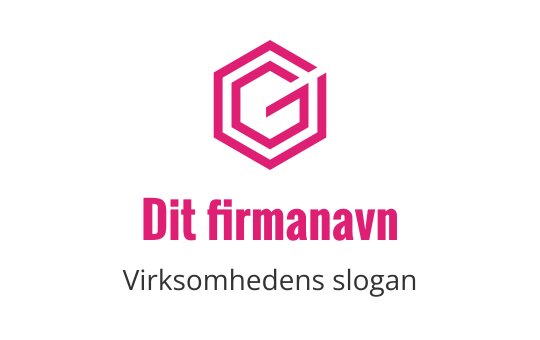 Moderne sekskantet logo design med en dristig rosa bokstav G