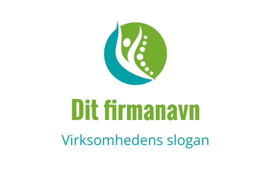 Fargerik logo med en grønn og blå abstrakt figur i en sirkel