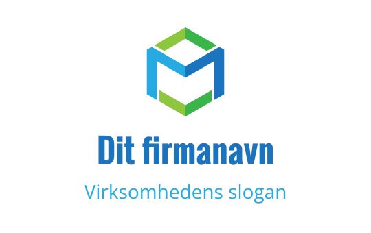 Moderne geometrisk logo design med blå og grønne former
