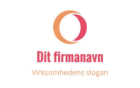 Moderne sirkulær logo design med varme oransje og rosa toner