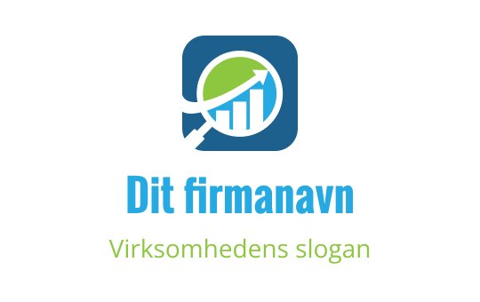 Moderne logo design med en grønn og blå oppadgående trendgraf