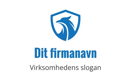 Fet blå ørn logo design innenfor en skjoldform