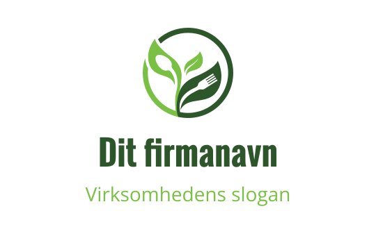 Moderne grønn logo med stiliserte blader og sirkulær form