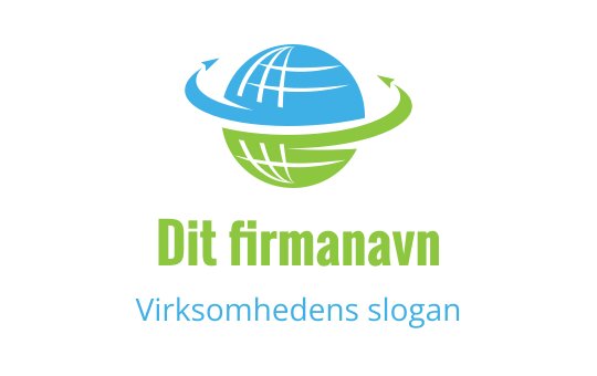 Moderne globus logo design med blå og grønne virvlende elementer