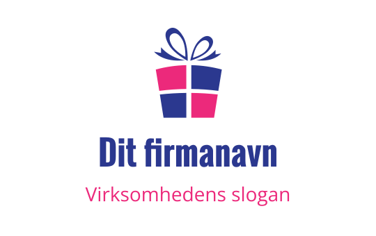 Fargerik gaveeske logo design med sløyfe og avrundede kanter
