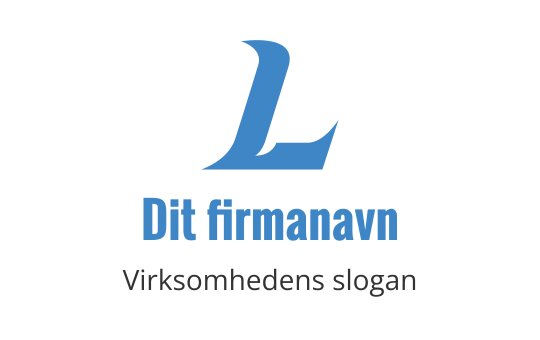 Stilig blå logo med en fremtredende bokstav "L
