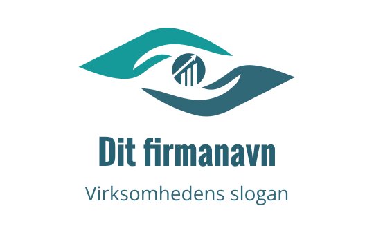 Moderne logo design med stiliserte hender og et sirkulært element