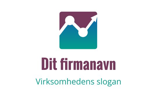 Moderne logo design med en graf som viser oppadgående trend og sirkulære noder