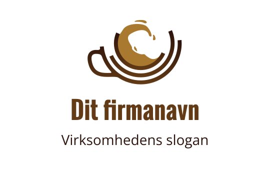 Elegant logo design av kaffekopp med surrende damp i varme toner