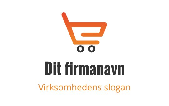 Moderne handlekurv logo design i oransje og svart