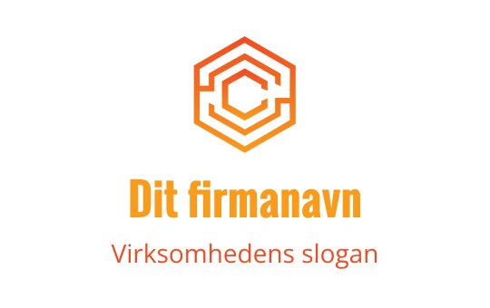 Moderne sekskantet logo design med gradient oransje og gule farger