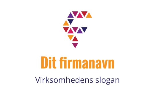 Fargerik geometrisk logo med trekantede former i ulike nyanser