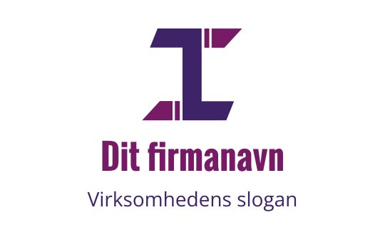 Moderne logo design med en stilisert bokstav "L" i lilla og rosa