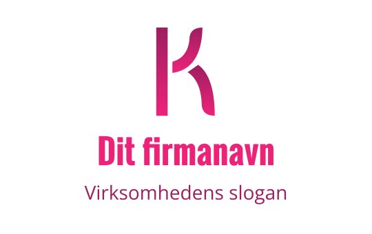 Moderne rosa bokstav K logo design med rene linjer