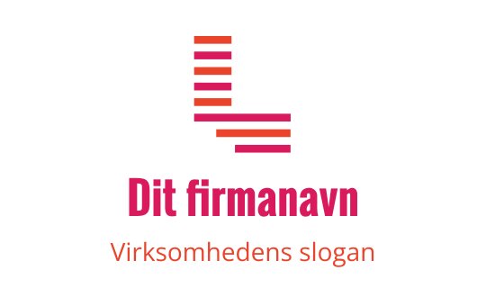 Moderne logo design med en stilisert bokstav L med horisontale striper