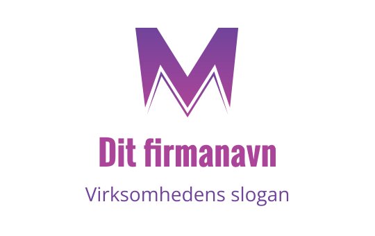 Moderne lilla bokstav "M" logo design med en stilren, dristig stil