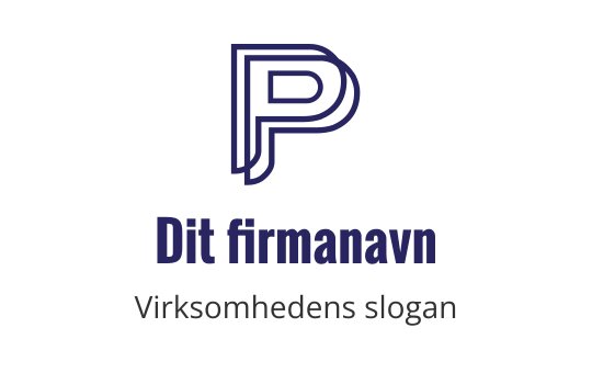 Moderne logo design med en stilisert bokstav P i blått