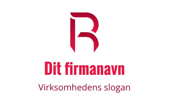 Moderne typografi med fet rød bokstav "R" logo design