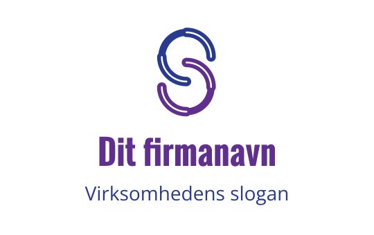 Moderne sammenflettet bokstavlogo design i blått og lilla