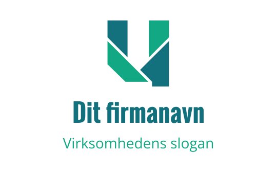 Moderne geometrisk logo design med teal og grønne former