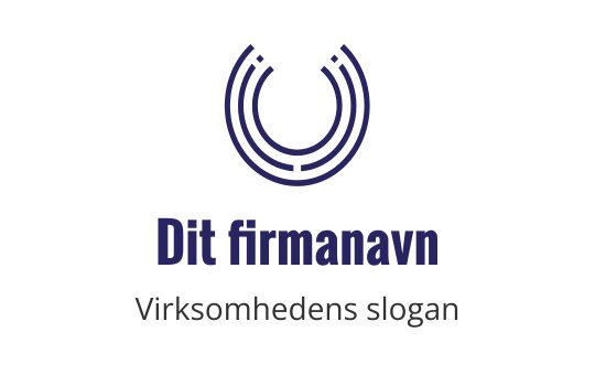 Moderne sirkulær logo design med buede linjer i dyp blå